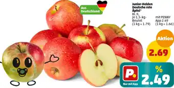 PENNY Junior-Helden Deutsche rote Äpfel 1,5 kg Beutel Angebot