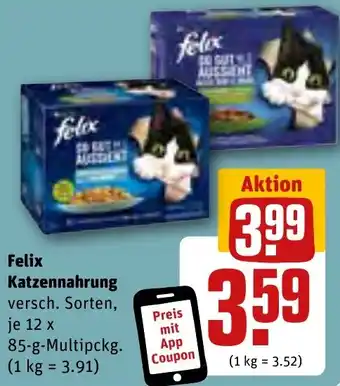 REWE Felix Katzennahrung 12 x 85 g Angebot