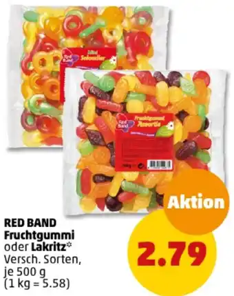 PENNY RED BAND Fruchtgummi oder Lakritz 500 g Angebot