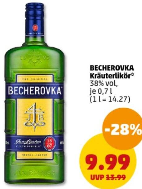 BECHEROVKA Kräuterlikör 0,7 L Angebot bei PENNY