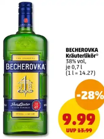 PENNY BECHEROVKA Kräuterlikör 0,7 L Angebot