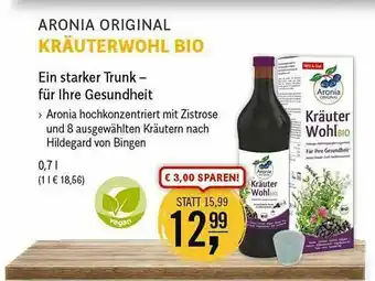 Reformhaus Bacher Aronia Original Kräuterwohl Bio Angebot