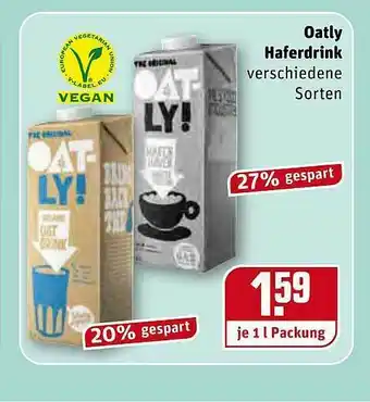 REWE Kaufpark Oatly Haferdrink Angebot