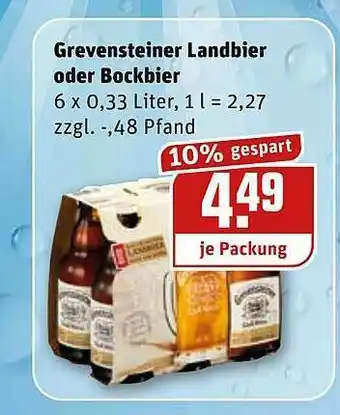 REWE Kaufpark Grevensteiner Landbier Oder Bockbier Angebot