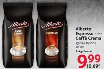 Selgros Alberto Espresso oder Caffè Crema ganze Bohne 1-kg-Beutel Angebot