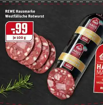 REWE Kaufpark Rewe Hausmarke Westfälische Rotwurst Angebot