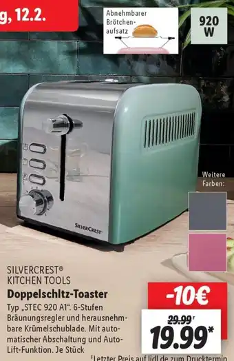 Lidl SILVERCREST KITCHEN TOOLS Doppelschltz-Toaster Angebot