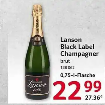 Selgros Lanson Black Label Champagner Angebot