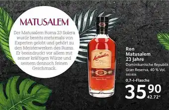 Selgros Ron Matusalem 23 Jahre Angebot