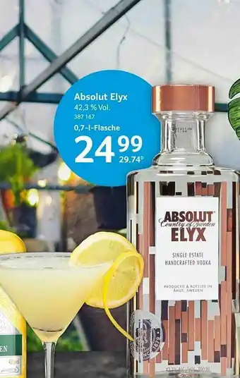 Selgros Absolut Elyx Angebot