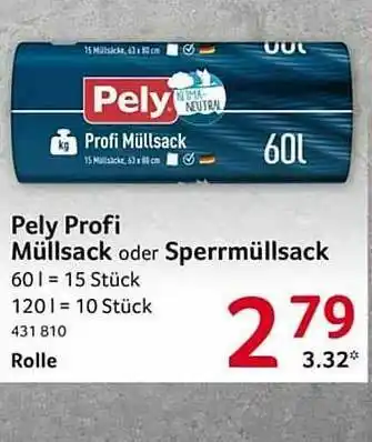 Selgros Pely Profi Müllsack Oder Sperrmüllsack Angebot