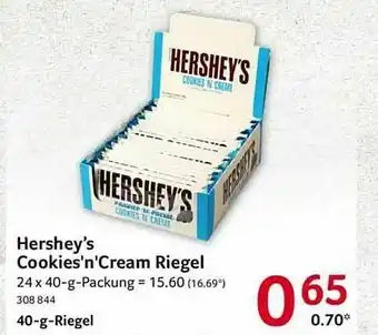 Selgros Hershey's Cookies'n'cream Riegel Angebot