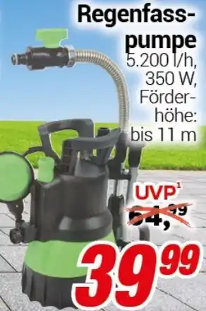 CENTERSHOP Regenfasspumpe Angebot