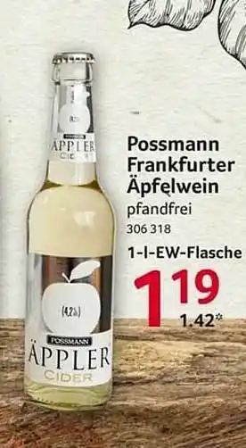 Selgros Possmann Frankfurter äpfelwein Angebot