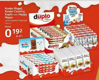 Selgros Kinder Riegel, Kinder Country, Duplo Oder Happy Hippo Angebot