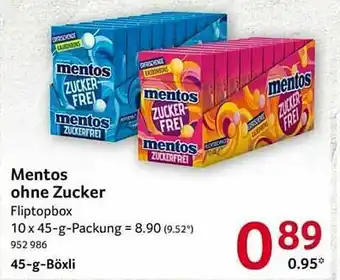 Selgros Mentos Ohne Zucker Angebot