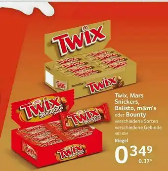 Selgros Twix, Mars, Snickers, Balisto, M&m's Oder Bounty Angebot