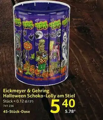 Selgros Eickmeyer & Gehring Halloween Schoko-lolly Am Stiel Angebot