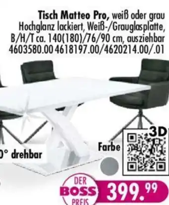 Möbel Boss Tisch Matteo Pro Angebot