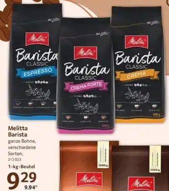 Selgros Melitta Barista ganze Bohne, 1-kg-Beutel Angebot