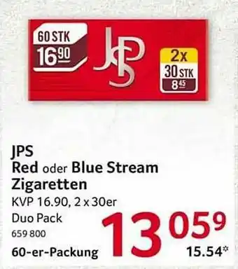 Selgros Jps Red Oder Blue Stream Zigaretten Angebot