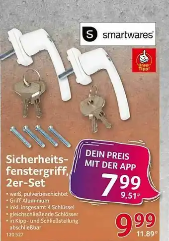 Selgros Smartwares Sicherheitsfenstergriff 2er-set Angebot