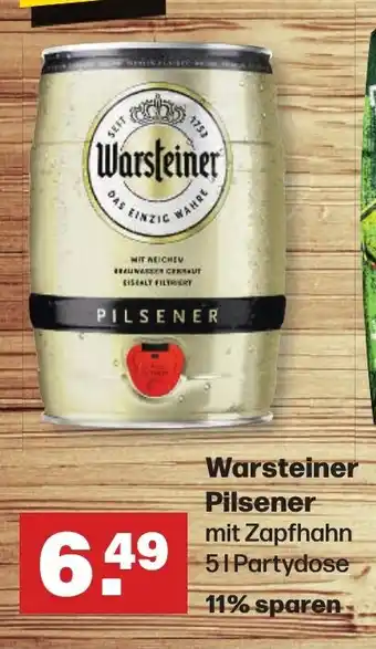 Handelshof Warsteiner Pilsener mit Zapfhahn 5L Angebot