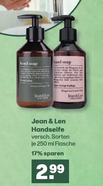 Handelshof Jean & Len Handseife versch. Sorten 250 ml Flasche Angebot