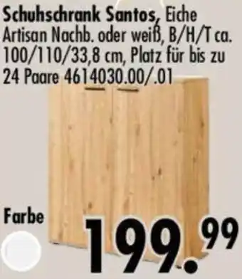 Möbel Boss Schuhschrank Santos Angebot