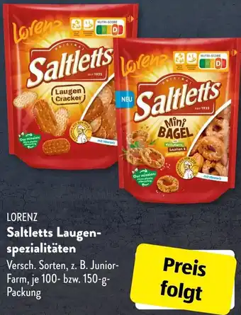 Aldi Süd LORENZ Saltletts Laugenspezialitäten 100-150 g Packung Angebot