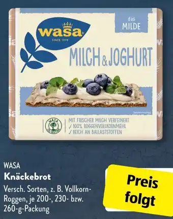 Aldi Süd WASA Knäckebrot 200/230/260 g Packung Angebot