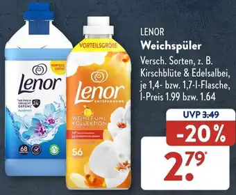 Aldi Süd LENOR Weichspüler 1,4-1,7 L Flasche Angebot