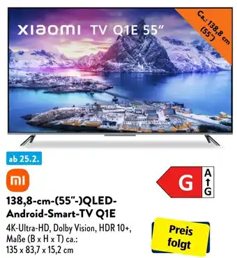 Aldi Süd Xiaomi 138,8 cm (55") QLED Android Smart-TV Q1E Angebot