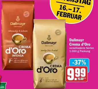 AEZ Dallmayr Crema d'Oro 1.000 g Packung Angebot