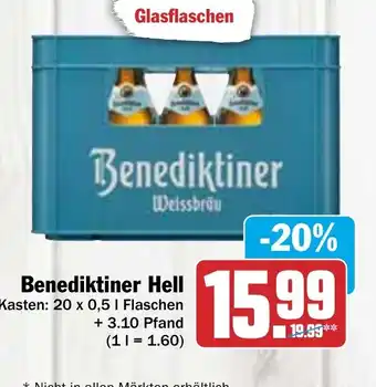 AEZ Benediktiner Hell 20x0,5 Flaschen Angebot