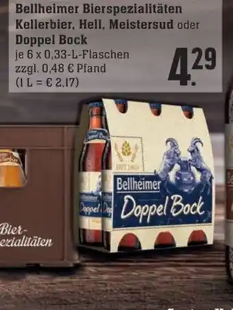 SBK Bellheimer Bierspezialitäten Kellerbier, Hell, Meistersud oder Doppel Bock Angebot