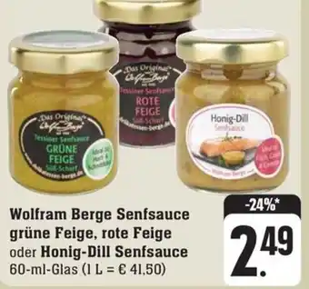 SBK Wolfram Berge Senfsauce grüne Feige, rote Feige oder Honig-Dill Senfsauce 60-ml-Glas Angebot