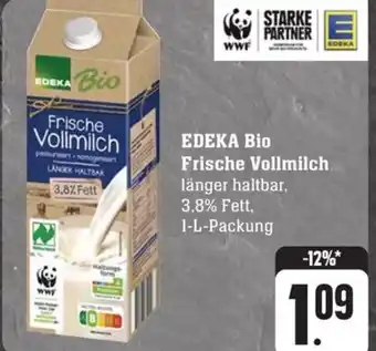 SBK EDEKA Bio Frische Vollmilch 1l Packung Angebot