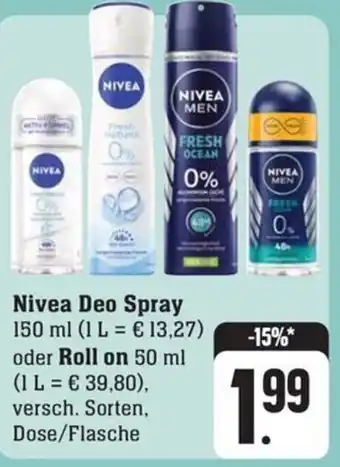 SBK Nivea Deo Spray 150 ml Angebot