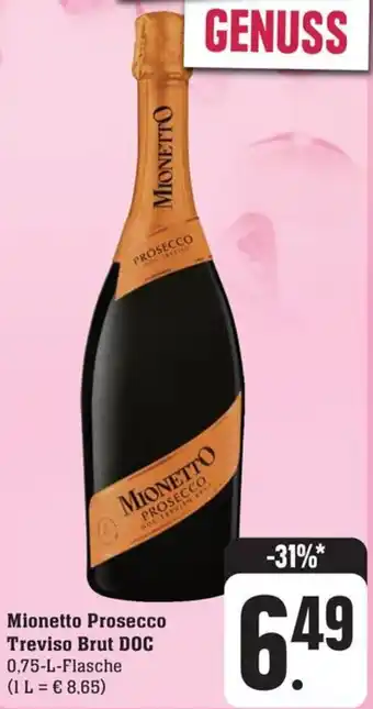 SBK Mionetto Prosecco Treviso Brut DOC 0,75-L-Flasche Angebot