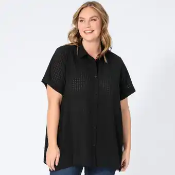 NKD Damen-Bluse mit Glanz-Muster, große Größen Angebot