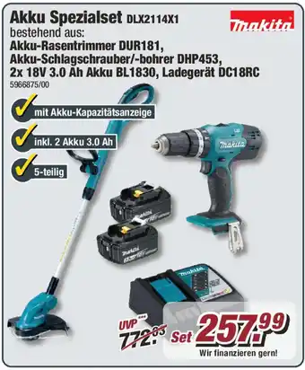 Poco Makita Akku Spezialset DLX2114X1 Angebot