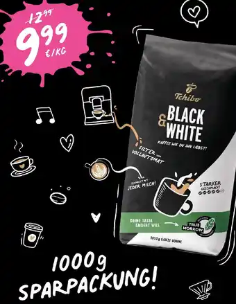 Tchibo Tchibo BLACK & WHITE GANZE BOHNE 1000g Angebot