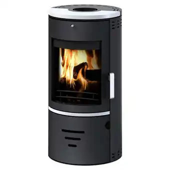 toom Baumarkt Accente International Kaminofen 'Tifano CT' schwarz/weiß 6,5 kW Angebot