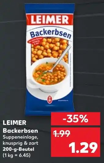 Kaufland LEIMER Backerbsen 200g Angebot