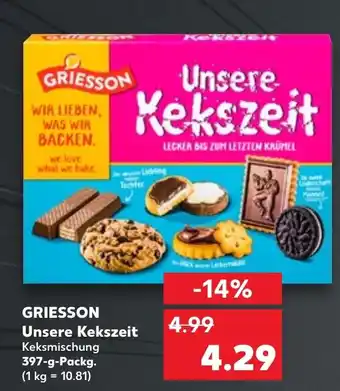 Kaufland GRIESSON Unsere Kekszeit 397g Angebot