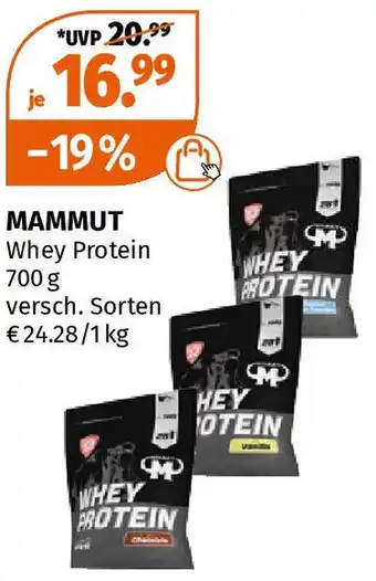 Müller MAMMUT Whey Protein 700 g Angebot