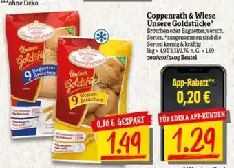 NP Discount Coppenrath & Wiese Unsere Goldstücke Brötchen oder Baguettes, 300/450/540g Angebot