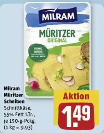 REWE Milram Müritzer Scheiben 150g Pckg Angebot