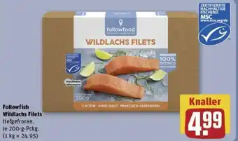 REWE Followfish Wildlachs Filets 200g Pckg Angebot